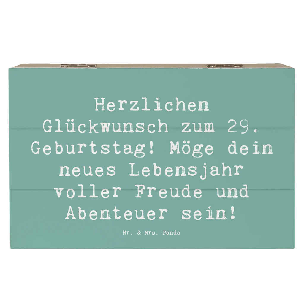 Holzkiste Spruch 29. Geburtstag Glückwunsch Erinnerungsbox, Geschenkdose, Geschenkbox, Truhe, Dekokiste, Erinnerungskiste, Kiste, XXL, Holzkiste, Schatzkiste, Schatulle, Aufbewahrungsbox, Geburtstag, Geburtstagsgeschenk, Geschenk