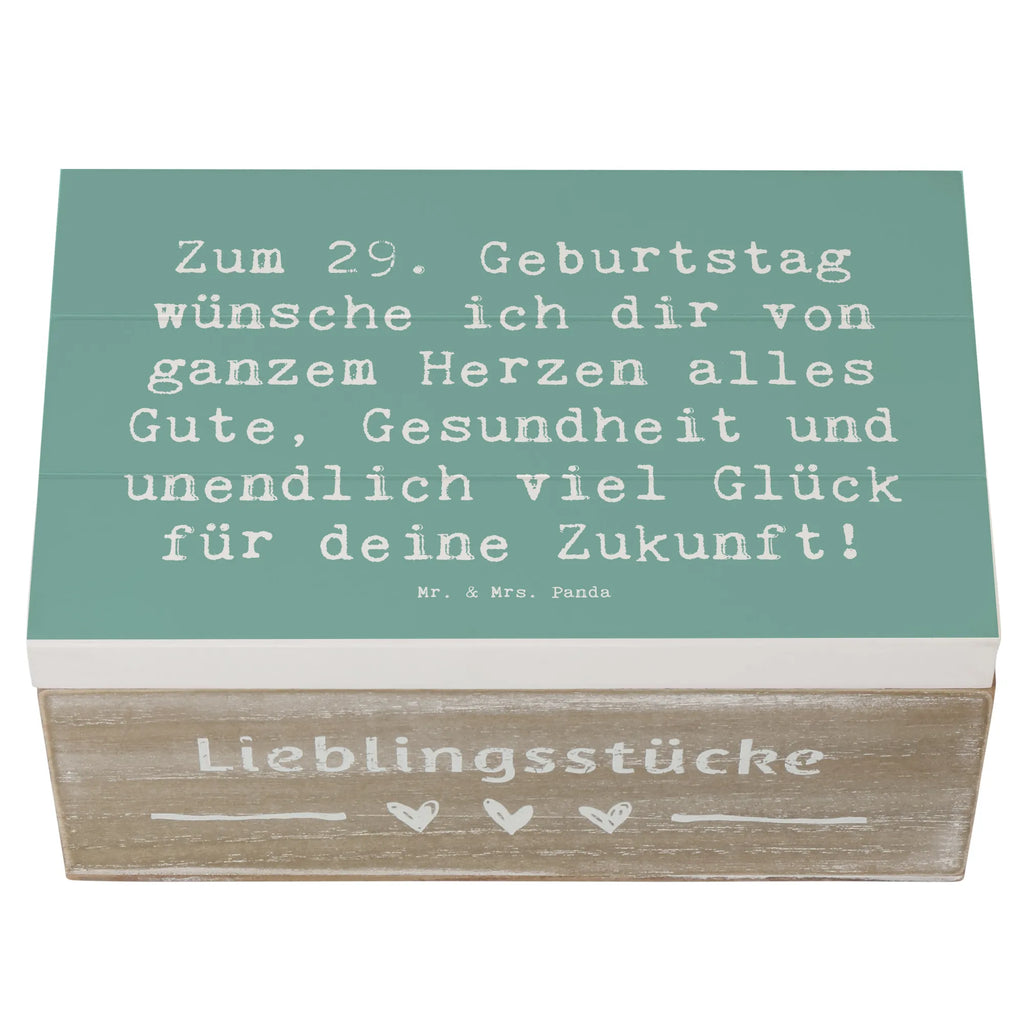 Holzkiste Spruch 29. Geburtstag Wünsche XXL, Schatulle, Geschenkbox, Erinnerungsbox, Geschenkdose, Schatzkiste, Holzkiste, Dekokiste, Kiste, Aufbewahrungsbox, Erinnerungskiste, Truhe, Geburtstag, Geburtstagsgeschenk, Geschenk