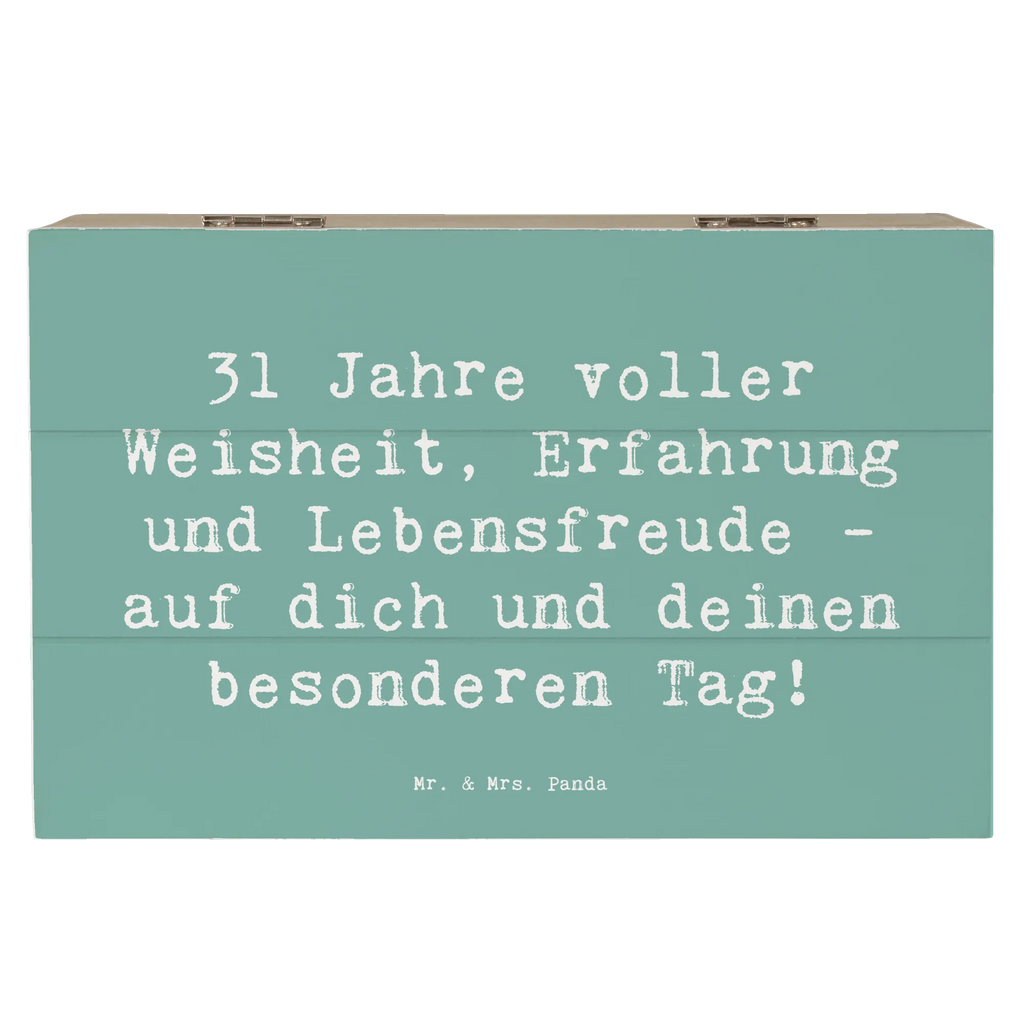 Holzkiste Spruch 31. Geburtstag Weisheit Geschenkbox, Schatulle, XXL, Kiste, Erinnerungsbox, Dekokiste, Holzkiste, Schatzkiste, Aufbewahrungsbox, Geschenkdose, Truhe, Erinnerungskiste, Geburtstag, Geburtstagsgeschenk, Geschenk