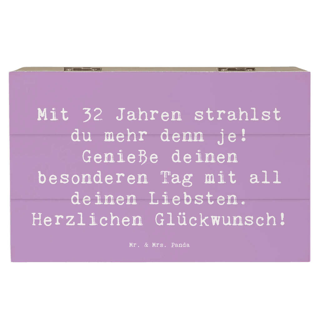 Holzkiste Spruch 32. Geburtstag Schatzkiste, Truhe, Dekokiste, Kiste, Erinnerungsbox, Holzkiste, Schatulle, XXL, Erinnerungskiste, Aufbewahrungsbox, Geschenkbox, Geschenkdose, Geburtstag, Geburtstagsgeschenk, Geschenk