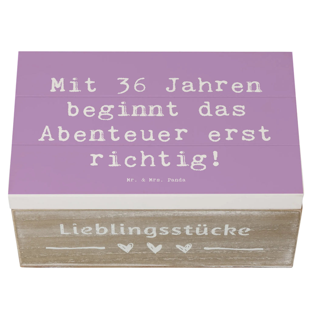 Holzkiste Spruch 36. Geburtstag Abenteuer Erinnerungskiste, Erinnerungsbox, Holzkiste, Geschenkbox, Aufbewahrungsbox, Geschenkdose, Dekokiste, Kiste, Schatulle, XXL, Truhe, Schatzkiste, Geburtstag, Geburtstagsgeschenk, Geschenk
