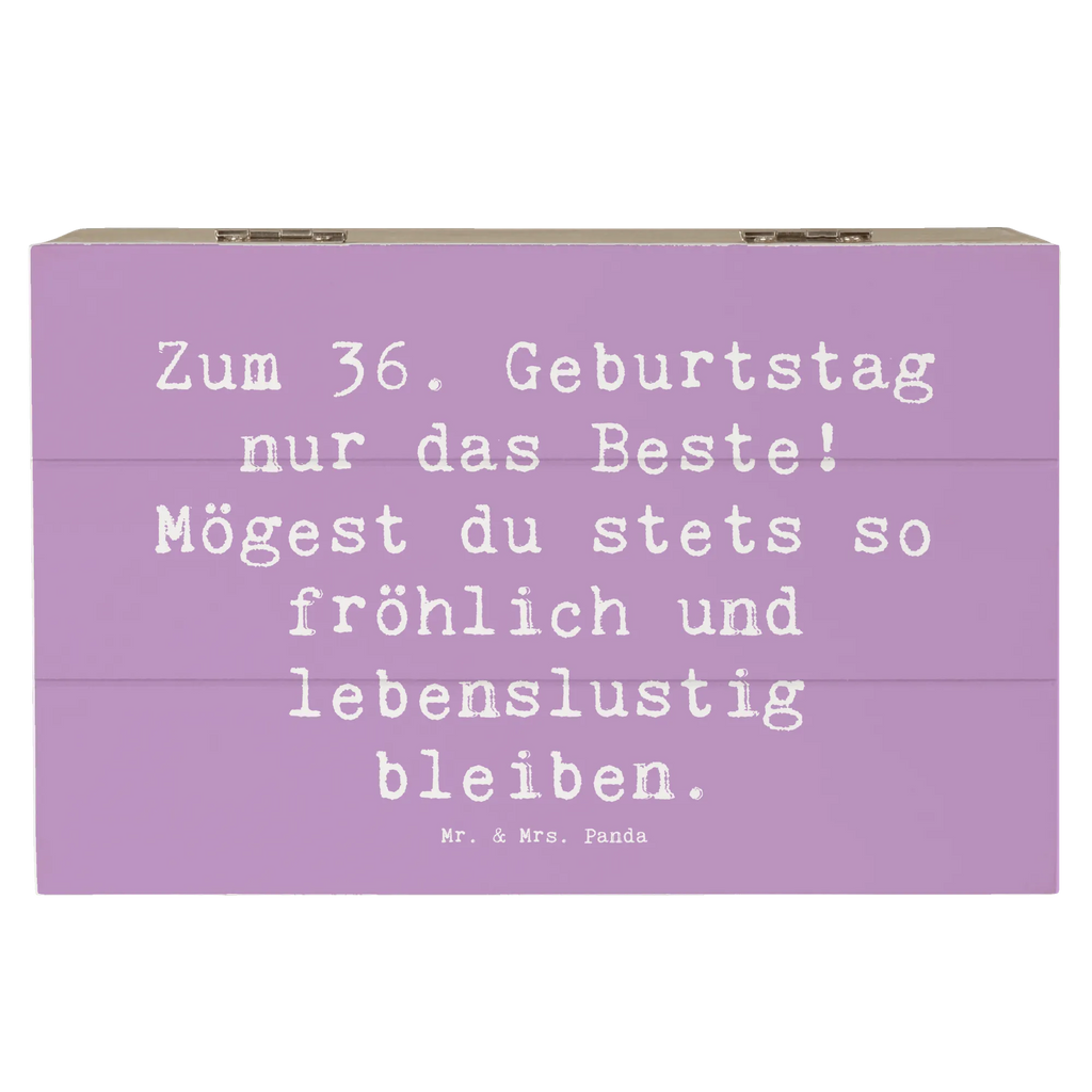 Holzkiste Spruch 36. Geburtstag Aufbewahrungsbox, Schatulle, Kiste, Geschenkdose, Holzkiste, Erinnerungskiste, Truhe, XXL, Geschenkbox, Schatzkiste, Erinnerungsbox, Dekokiste, Geburtstag, Geburtstagsgeschenk, Geschenk