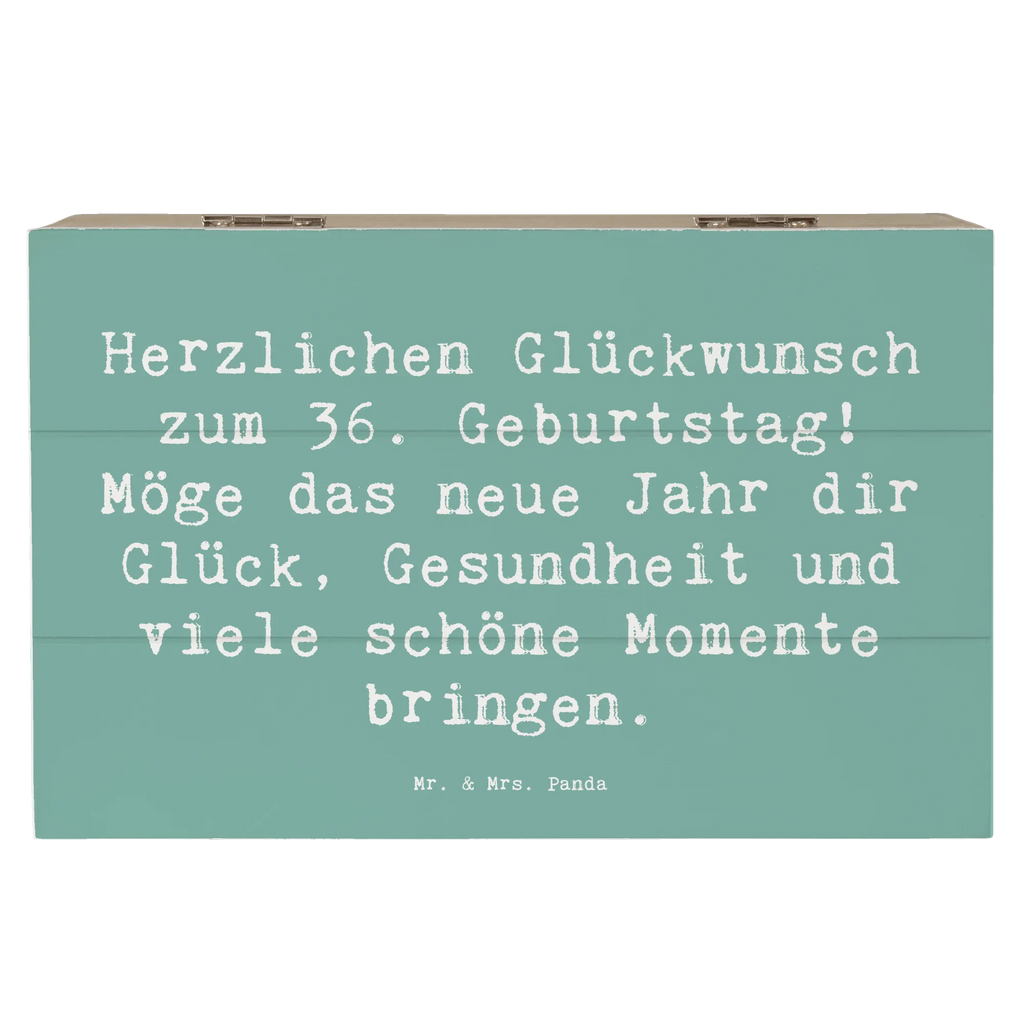 Holzkiste Spruch 36. Geburtstag Glückwünsche Schatulle, Kiste, Truhe, Aufbewahrungsbox, Geschenkbox, Erinnerungsbox, Erinnerungskiste, XXL, Schatzkiste, Geschenkdose, Holzkiste, Dekokiste, Geburtstag, Geburtstagsgeschenk, Geschenk