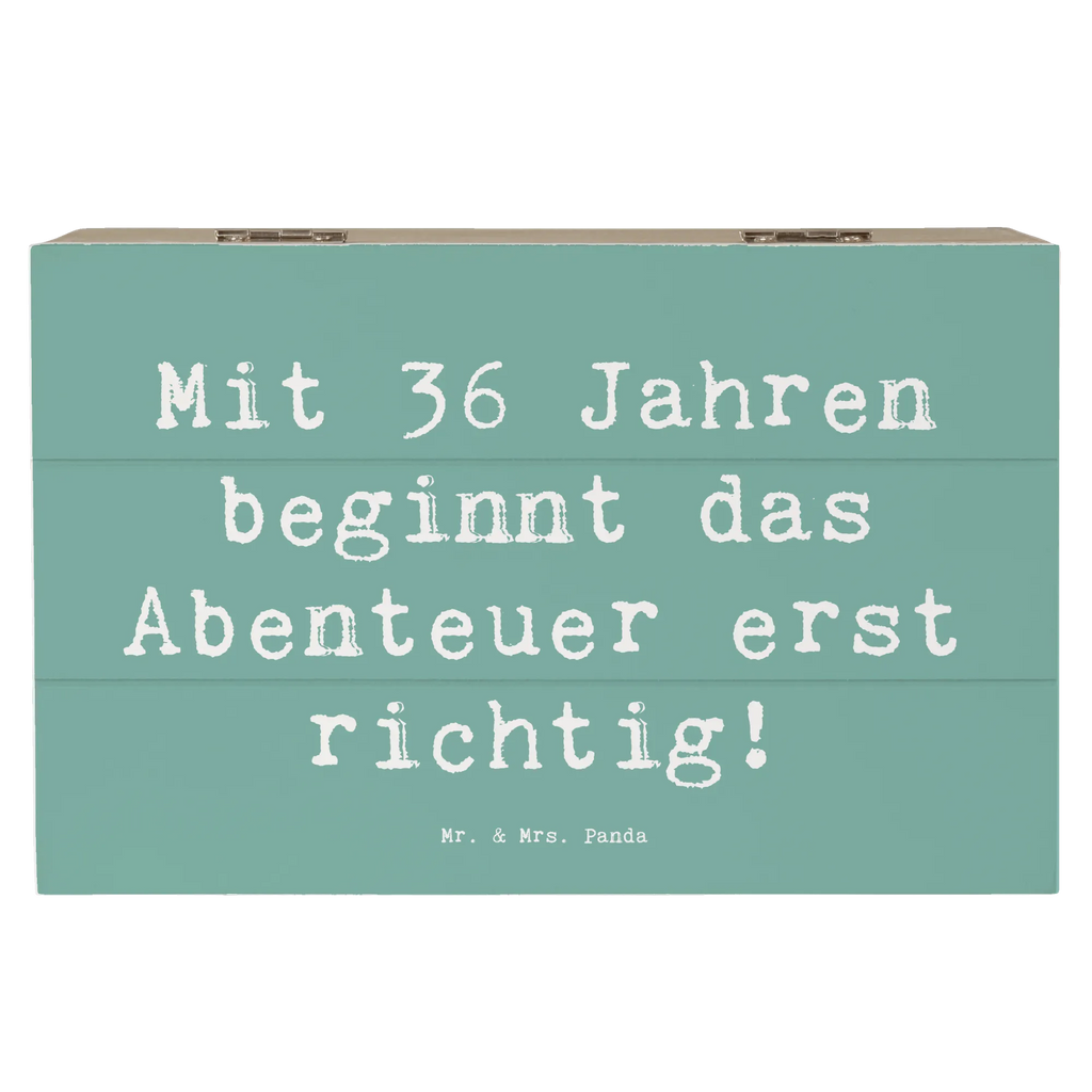 Holzkiste Spruch 36. Geburtstag Abenteuer Erinnerungskiste, Erinnerungsbox, Holzkiste, Geschenkbox, Aufbewahrungsbox, Geschenkdose, Dekokiste, Kiste, Schatulle, XXL, Truhe, Schatzkiste, Geburtstag, Geburtstagsgeschenk, Geschenk