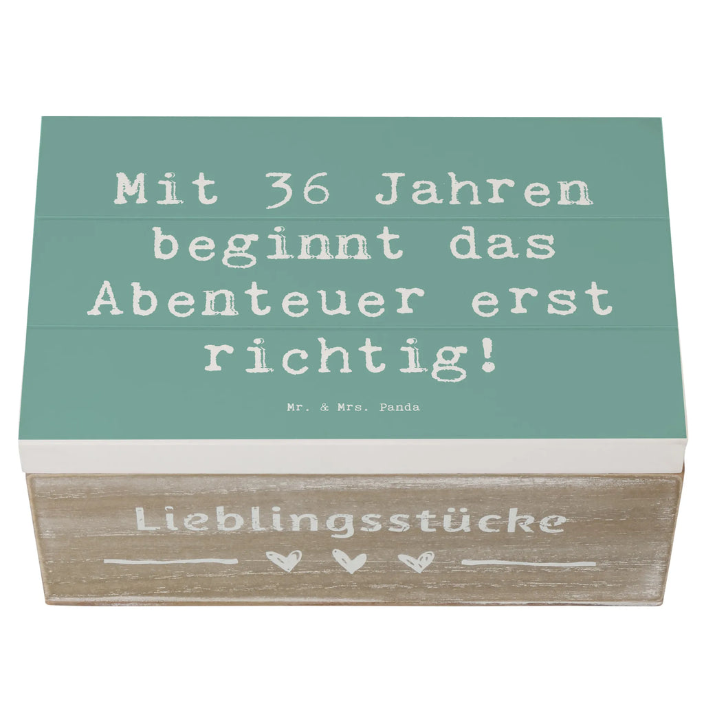 Holzkiste Spruch 36. Geburtstag Abenteuer Erinnerungskiste, Erinnerungsbox, Holzkiste, Geschenkbox, Aufbewahrungsbox, Geschenkdose, Dekokiste, Kiste, Schatulle, XXL, Truhe, Schatzkiste, Geburtstag, Geburtstagsgeschenk, Geschenk