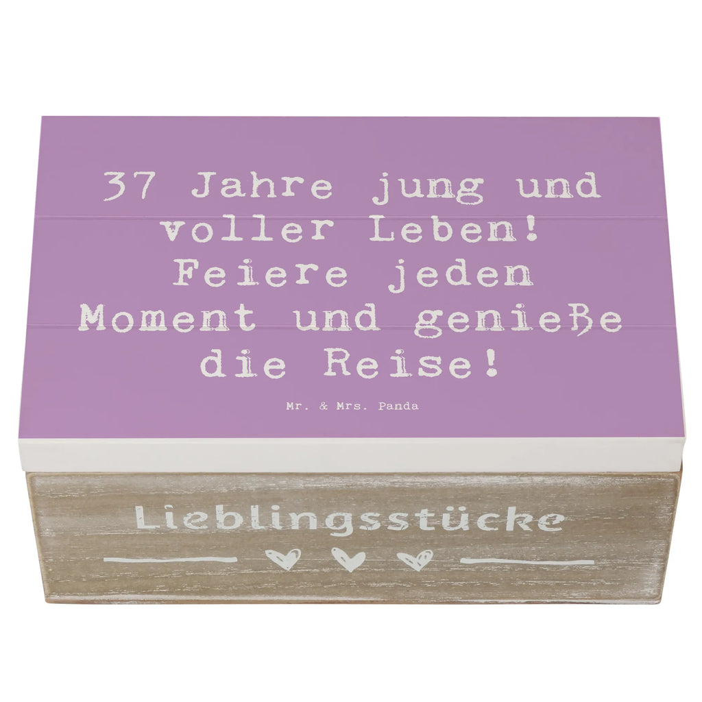 Holzkiste Spruch 37. Geburtstag Lebensfreude Aufbewahrungsbox, XXL, Erinnerungskiste, Truhe, Geschenkbox, Dekokiste, Holzkiste, Erinnerungsbox, Schatzkiste, Geschenkdose, Kiste, Schatulle, Geburtstag, Geburtstagsgeschenk, Geschenk