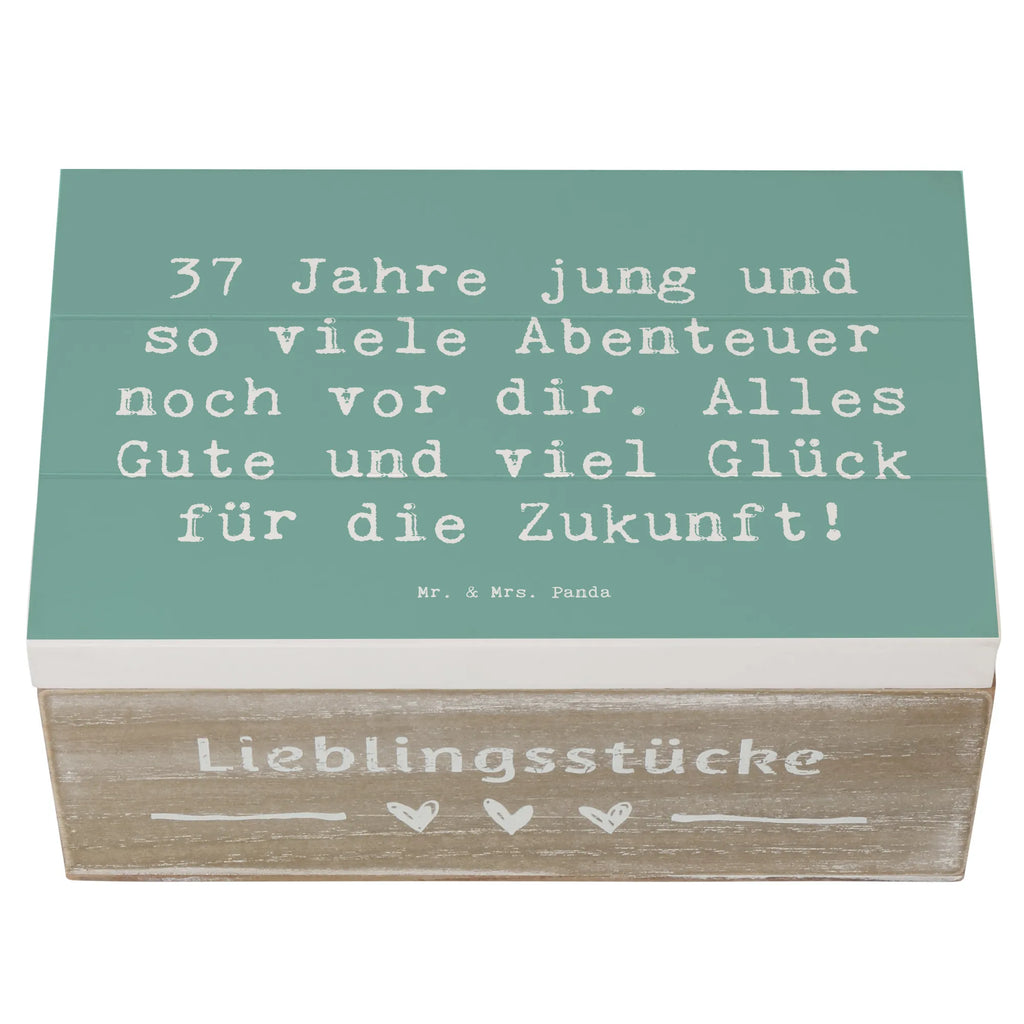 Holzkiste Spruch 37. Geburtstag Abenteuer Dekokiste, Erinnerungsbox, Geschenkdose, Truhe, Schatulle, XXL, Kiste, Schatzkiste, Holzkiste, Erinnerungskiste, Aufbewahrungsbox, Geschenkbox, Geburtstag, Geburtstagsgeschenk, Geschenk