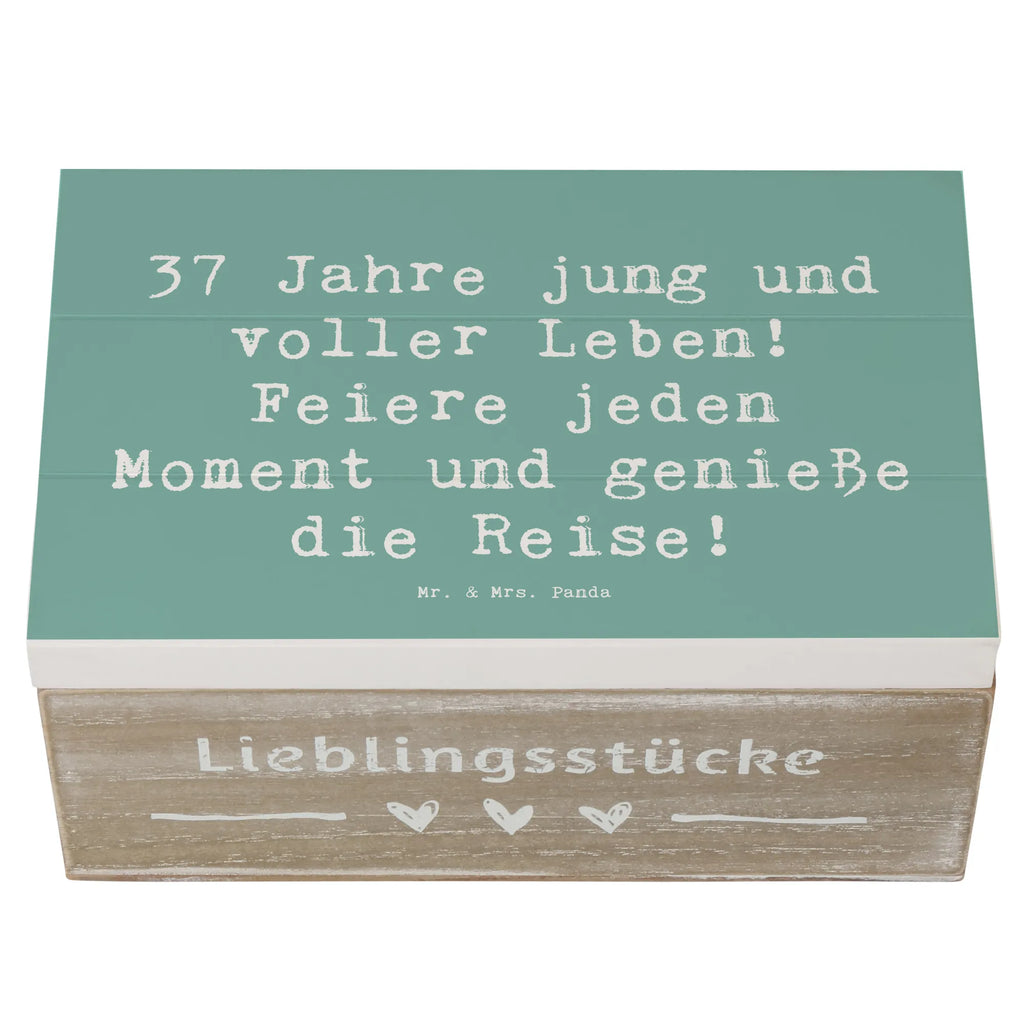Holzkiste Spruch 37. Geburtstag Lebensfreude Aufbewahrungsbox, XXL, Erinnerungskiste, Truhe, Geschenkbox, Dekokiste, Holzkiste, Erinnerungsbox, Schatzkiste, Geschenkdose, Kiste, Schatulle, Geburtstag, Geburtstagsgeschenk, Geschenk