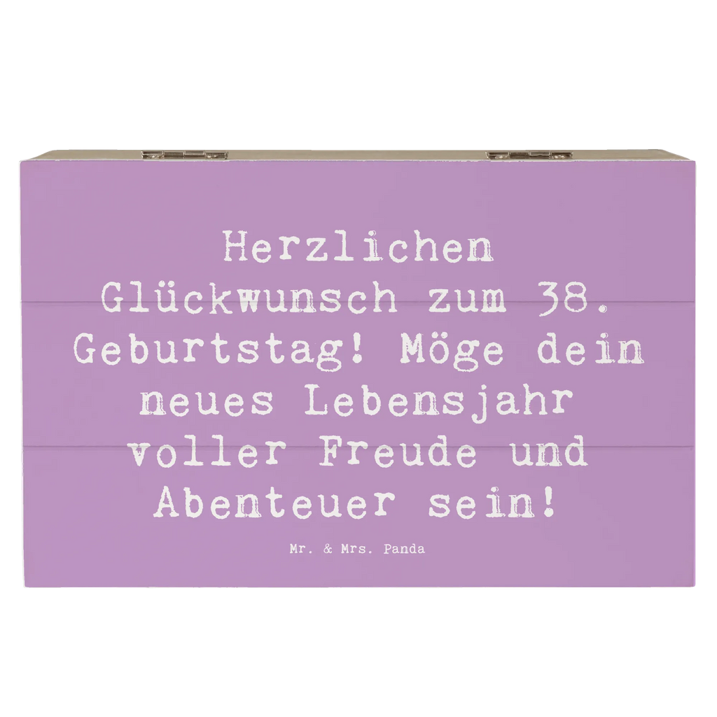 Holzkiste Spruch 38. Geburtstag Freude Abenteuer XXL, Truhe, Aufbewahrungsbox, Geschenkbox, Holzkiste, Erinnerungskiste, Kiste, Schatzkiste, Schatulle, Dekokiste, Geschenkdose, Erinnerungsbox, Geburtstag, Geburtstagsgeschenk, Geschenk