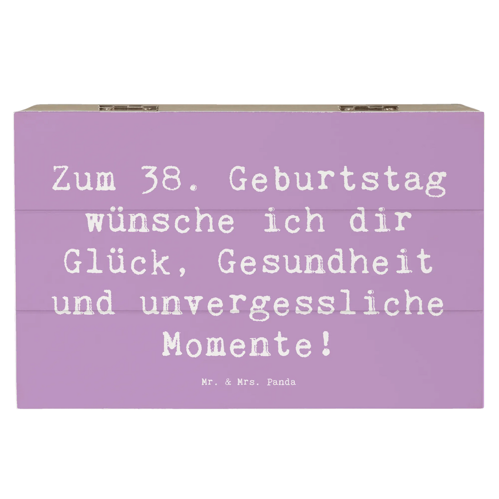 Holzkiste Spruch 38. Geburtstag Dekokiste, Schatzkiste, Erinnerungskiste, Geschenkdose, Truhe, Schatulle, Holzkiste, Geschenkbox, Erinnerungsbox, XXL, Aufbewahrungsbox, Kiste, Geburtstag, Geburtstagsgeschenk, Geschenk