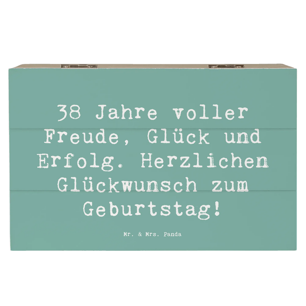 Holzkiste Spruch 38. Geburtstag Freude Aufbewahrungsbox, Schatulle, Erinnerungskiste, Geschenkdose, Truhe, XXL, Dekokiste, Erinnerungsbox, Geschenkbox, Kiste, Schatzkiste, Holzkiste, Geburtstag, Geburtstagsgeschenk, Geschenk