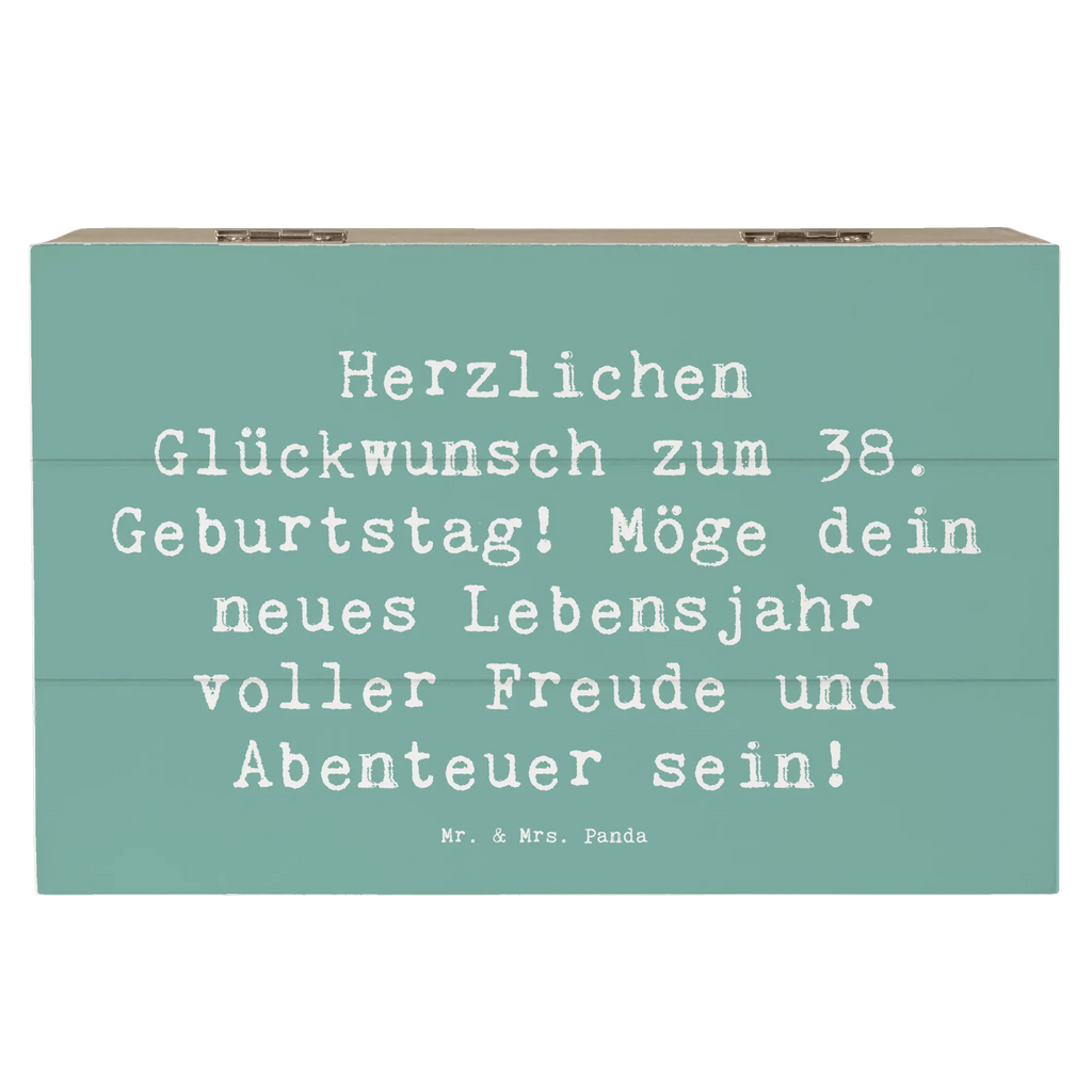 Holzkiste Spruch 38. Geburtstag Freude Abenteuer XXL, Truhe, Aufbewahrungsbox, Geschenkbox, Holzkiste, Erinnerungskiste, Kiste, Schatzkiste, Schatulle, Dekokiste, Geschenkdose, Erinnerungsbox, Geburtstag, Geburtstagsgeschenk, Geschenk