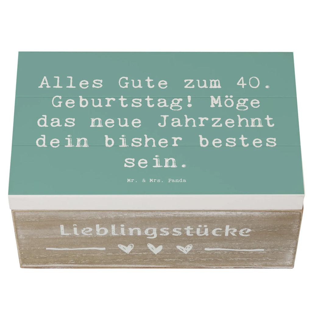 Holzkiste Spruch 40. Geburtstag Alles Gute Schatzkiste, Erinnerungsbox, Geschenkbox, Dekokiste, Holzkiste, Schatulle, Truhe, Geschenkdose, Aufbewahrungsbox, Kiste, Erinnerungskiste, XXL, Geburtstag, Geburtstagsgeschenk, Geschenk