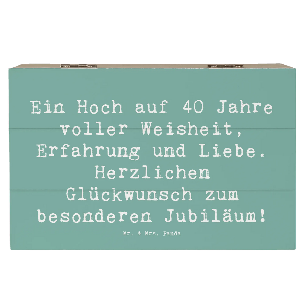 Holzkiste Spruch 40. Geburtstag Weisheit XXL, Erinnerungsbox, Schatulle, Erinnerungskiste, Aufbewahrungsbox, Geschenkdose, Schatzkiste, Kiste, Truhe, Dekokiste, Geschenkbox, Holzkiste, Geburtstag, Geburtstagsgeschenk, Geschenk