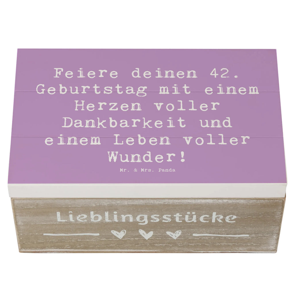 Holzkiste Spruch 42. Geburtstag Wunder Schatulle, Kiste, Schatzkiste, Holzkiste, Erinnerungskiste, Truhe, Erinnerungsbox, Aufbewahrungsbox, Geschenkdose, Dekokiste, XXL, Geschenkbox, Geburtstag, Geburtstagsgeschenk, Geschenk