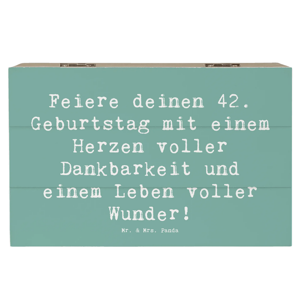 Holzkiste Spruch 42. Geburtstag Wunder Schatulle, Kiste, Schatzkiste, Holzkiste, Erinnerungskiste, Truhe, Erinnerungsbox, Aufbewahrungsbox, Geschenkdose, Dekokiste, XXL, Geschenkbox, Geburtstag, Geburtstagsgeschenk, Geschenk