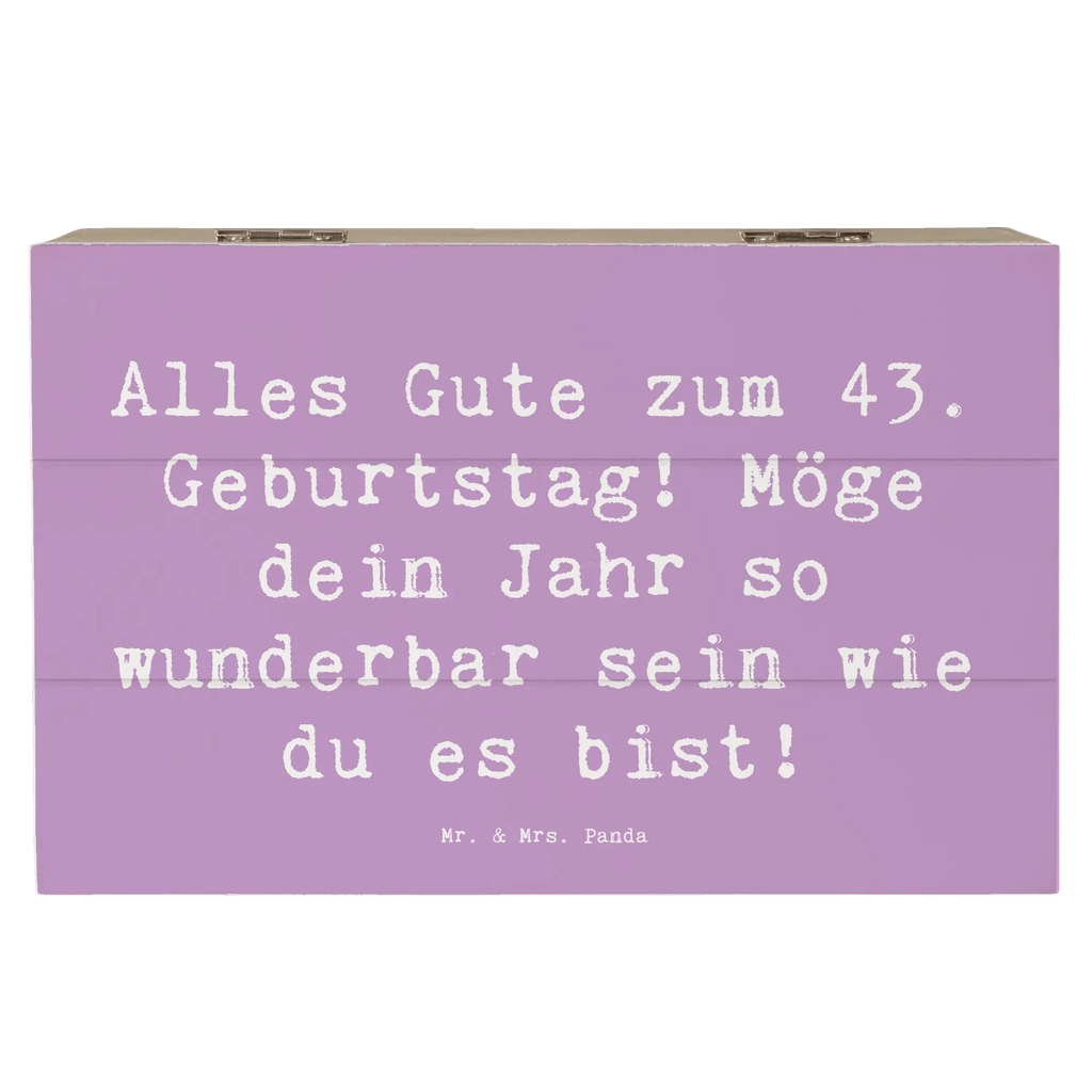 Holzkiste Spruch 43. Geburtstag Schatzkiste, Truhe, Dekokiste, Erinnerungskiste, Aufbewahrungsbox, Holzkiste, Kiste, Geschenkbox, XXL, Schatulle, Geschenkdose, Erinnerungsbox, Geburtstag, Geburtstagsgeschenk, Geschenk