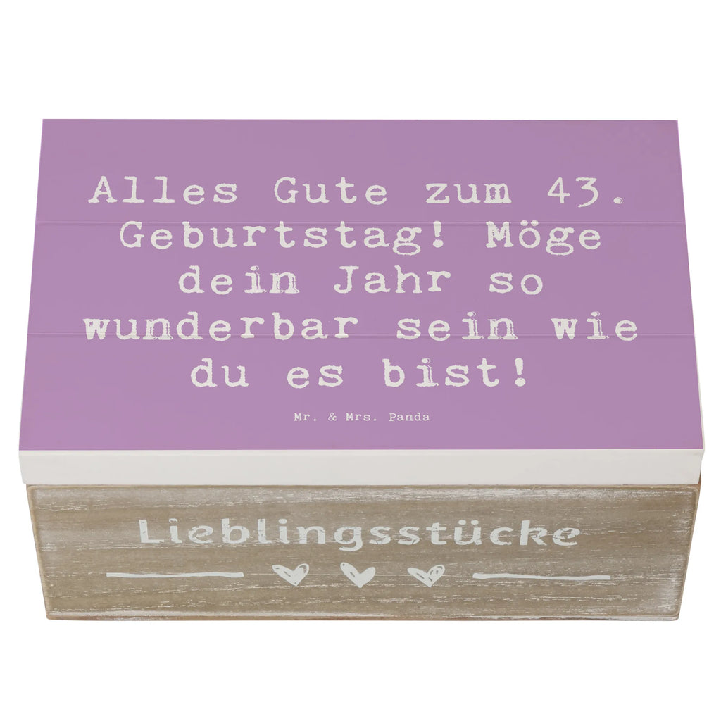 Holzkiste Spruch 43. Geburtstag Schatzkiste, Truhe, Dekokiste, Erinnerungskiste, Aufbewahrungsbox, Holzkiste, Kiste, Geschenkbox, XXL, Schatulle, Geschenkdose, Erinnerungsbox, Geburtstag, Geburtstagsgeschenk, Geschenk