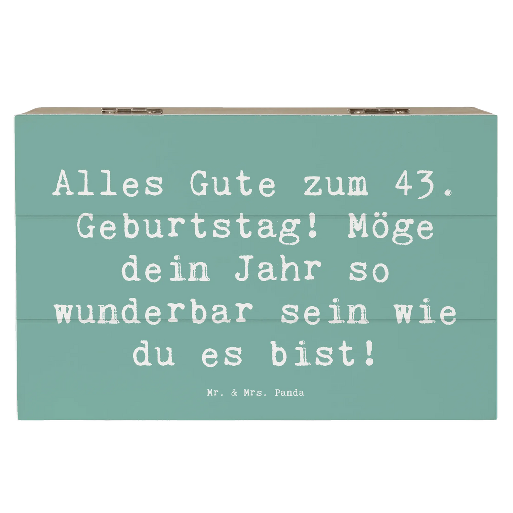 Holzkiste Spruch 43. Geburtstag Schatzkiste, Truhe, Dekokiste, Erinnerungskiste, Aufbewahrungsbox, Holzkiste, Kiste, Geschenkbox, XXL, Schatulle, Geschenkdose, Erinnerungsbox, Geburtstag, Geburtstagsgeschenk, Geschenk