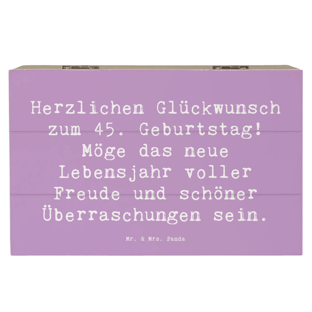 Holzkiste Spruch 45. Geburtstag Freude Kiste, Geschenkbox, Truhe, Erinnerungskiste, Erinnerungsbox, Dekokiste, Schatzkiste, Aufbewahrungsbox, Schatulle, XXL, Geschenkdose, Holzkiste, Geburtstag, Geburtstagsgeschenk, Geschenk