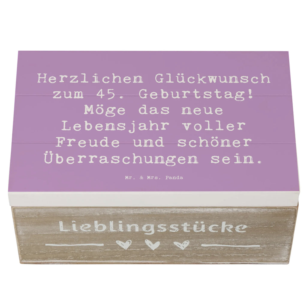 Holzkiste Spruch 45. Geburtstag Freude Kiste, Geschenkbox, Truhe, Erinnerungskiste, Erinnerungsbox, Dekokiste, Schatzkiste, Aufbewahrungsbox, Schatulle, XXL, Geschenkdose, Holzkiste, Geburtstag, Geburtstagsgeschenk, Geschenk