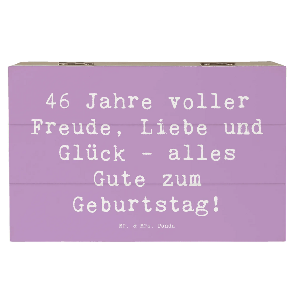 Holzkiste Spruch 46. Geburtstag Erinnerungsbox, Holzkiste, Truhe, Dekokiste, Erinnerungskiste, Geschenkbox, XXL, Kiste, Geschenkdose, Schatulle, Aufbewahrungsbox, Schatzkiste, Geburtstag, Geburtstagsgeschenk, Geschenk