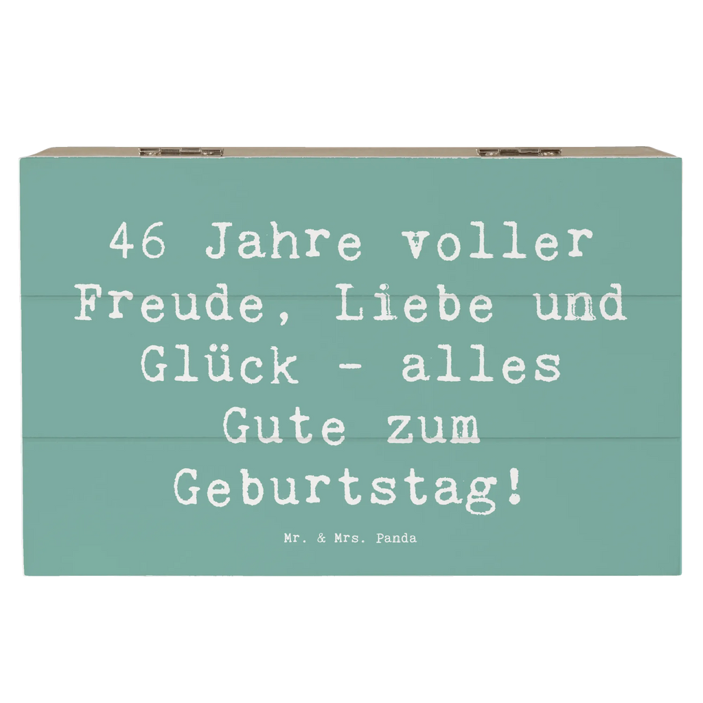Holzkiste Spruch 46. Geburtstag Erinnerungsbox, Holzkiste, Truhe, Dekokiste, Erinnerungskiste, Geschenkbox, XXL, Kiste, Geschenkdose, Schatulle, Aufbewahrungsbox, Schatzkiste, Geburtstag, Geburtstagsgeschenk, Geschenk