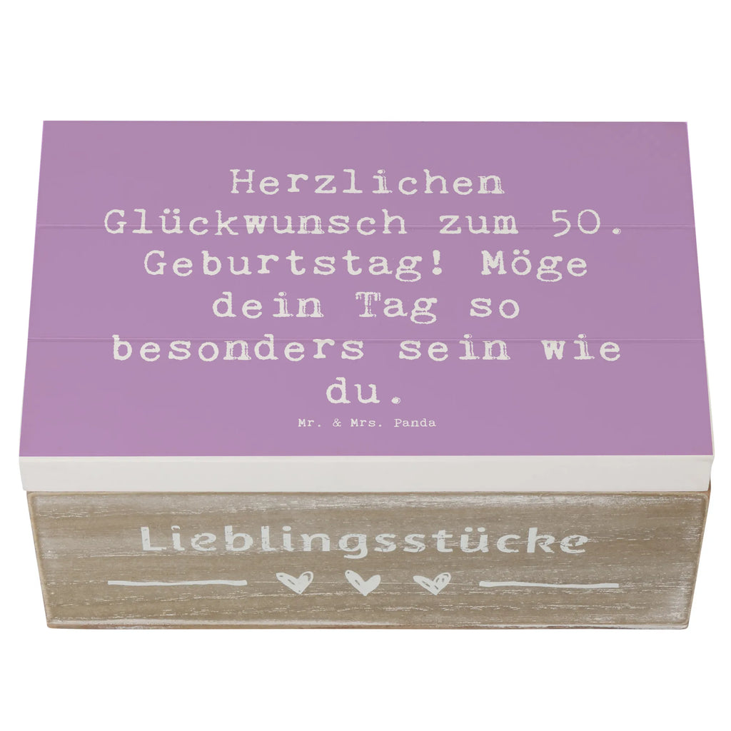 Wooden chest Saying Herzlichen Glückwunsch zum 50. Geburtstag! Möge dein Tag so besonders sein wie du. Aufbewahrungsbox, Erinnerungskiste, Truhe, Schatulle, Dekokiste, Erinnerungsbox, Schatzkiste, Geschenkdose, XXL, Geschenkbox, Kiste, Holzkiste, Geburtstag, Geburtstagsgeschenk, Geschenk
