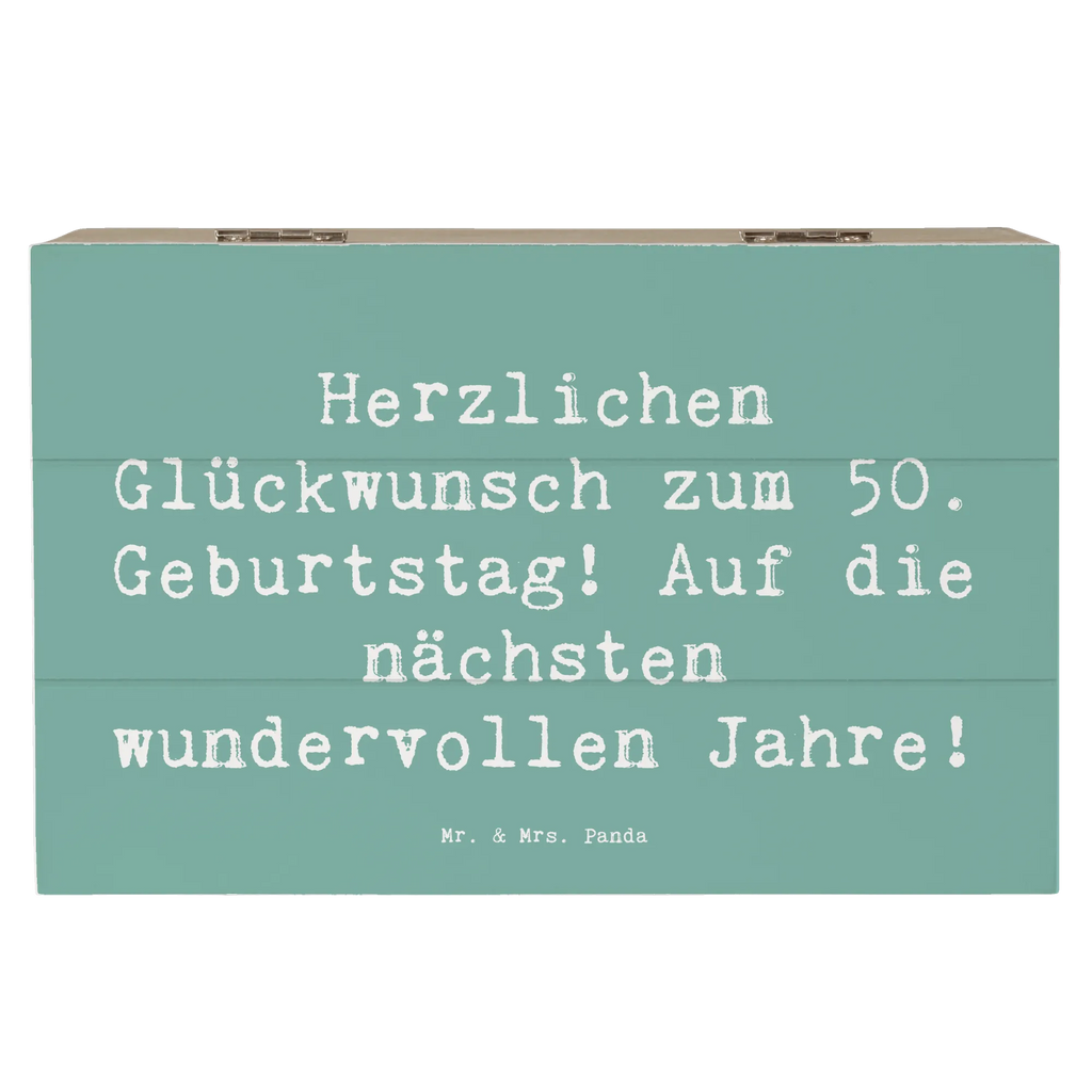 Holzkiste Spruch 50. Geburtstag Glückwunsch Schatulle, Geschenkbox, Holzkiste, Aufbewahrungsbox, Schatzkiste, Erinnerungsbox, Truhe, Dekokiste, Kiste, Erinnerungskiste, XXL, Geschenkdose, Geburtstag, Geburtstagsgeschenk, Geschenk