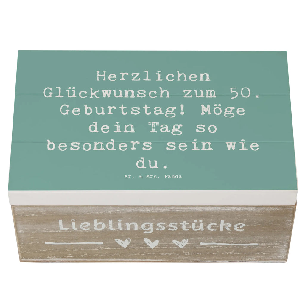 Wooden chest Saying Herzlichen Glückwunsch zum 50. Geburtstag! Möge dein Tag so besonders sein wie du. Aufbewahrungsbox, Erinnerungskiste, Truhe, Schatulle, Dekokiste, Erinnerungsbox, Schatzkiste, Geschenkdose, XXL, Geschenkbox, Kiste, Holzkiste, Geburtstag, Geburtstagsgeschenk, Geschenk