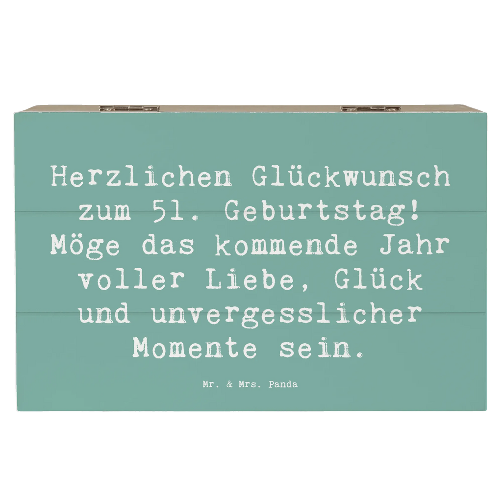 Holzkiste Spruch 51. Geburtstag Holzkiste, Dekokiste, Aufbewahrungsbox, Erinnerungsbox, Kiste, Geschenkdose, Truhe, Schatulle, Erinnerungskiste, Geschenkbox, XXL, Schatzkiste, Geburtstag, Geburtstagsgeschenk, Geschenk