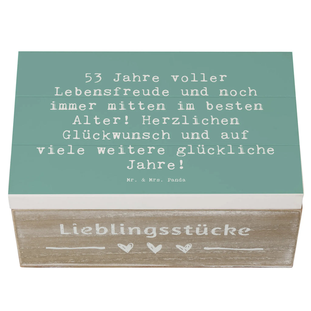 Holzkiste Spruch 53. Geburtstag Freude XXL, Truhe, Holzkiste, Schatulle, Erinnerungskiste, Geschenkbox, Kiste, Aufbewahrungsbox, Geschenkdose, Erinnerungsbox, Dekokiste, Schatzkiste, Geburtstag, Geburtstagsgeschenk, Geschenk