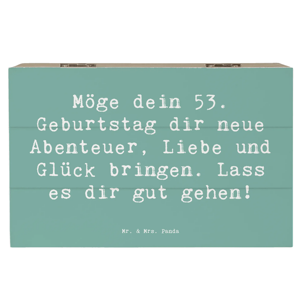 Holzkiste Spruch 53. Geburtstag Abenteuer Geschenkbox, Geschenkdose, Aufbewahrungsbox, XXL, Kiste, Schatzkiste, Erinnerungskiste, Dekokiste, Erinnerungsbox, Holzkiste, Schatulle, Truhe, Geburtstag, Geburtstagsgeschenk, Geschenk