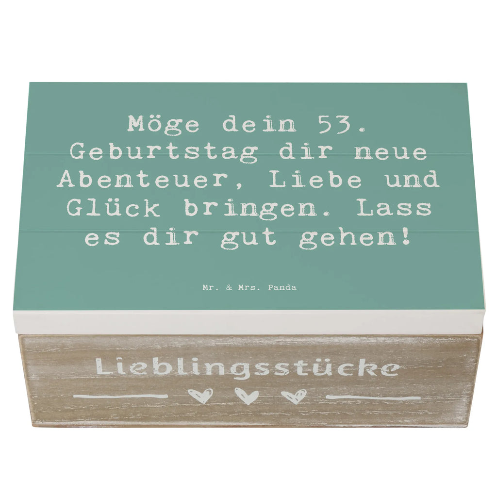 Holzkiste Spruch 53. Geburtstag Abenteuer Geschenkbox, Geschenkdose, Aufbewahrungsbox, XXL, Kiste, Schatzkiste, Erinnerungskiste, Dekokiste, Erinnerungsbox, Holzkiste, Schatulle, Truhe, Geburtstag, Geburtstagsgeschenk, Geschenk