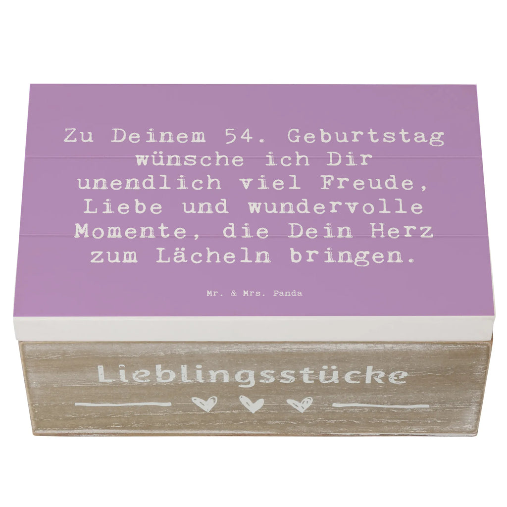Wooden chest Saying Zu Deinem 54. Geburtstag wünsche ich Dir unendlich viel Freude, Liebe und wundervolle Momente, die Dein Herz zum Lächeln bringen. Kiste, Geschenkbox, Truhe, Geschenkdose, Schatzkiste, Erinnerungsbox, Erinnerungskiste, Holzkiste, Schatulle, XXL, Dekokiste, Aufbewahrungsbox, Geburtstag, Geburtstagsgeschenk, Geschenk