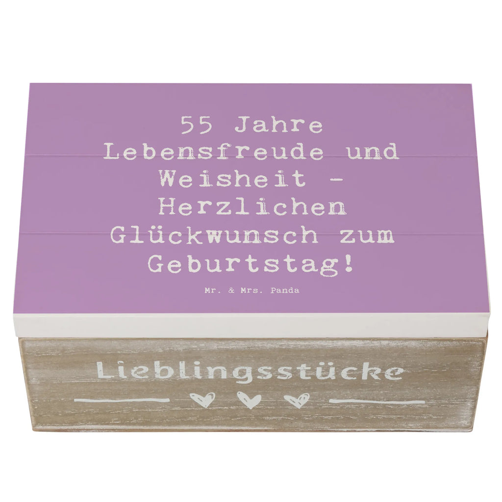 Wooden chest Saying 55 Jahre Lebensfreude und Weisheit - Herzlichen Glückwunsch zum Geburtstag! Erinnerungskiste, Holzkiste, Geschenkdose, Erinnerungsbox, Dekokiste, Truhe, Schatzkiste, Geschenkbox, Schatulle, Kiste, Aufbewahrungsbox, XXL, Geburtstag, Geburtstagsgeschenk, Geschenk