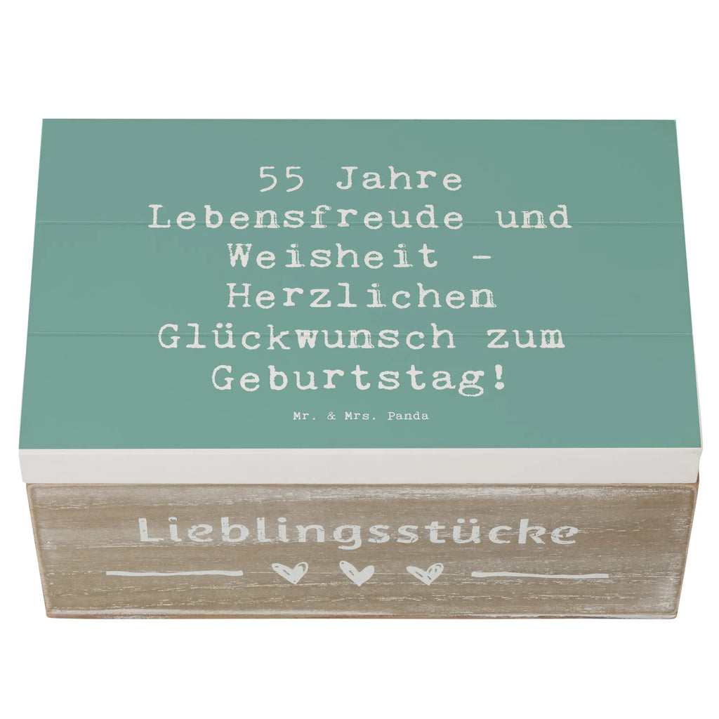 Wooden chest Saying 55 Jahre Lebensfreude und Weisheit - Herzlichen Glückwunsch zum Geburtstag! Erinnerungskiste, Holzkiste, Geschenkdose, Erinnerungsbox, Dekokiste, Truhe, Schatzkiste, Geschenkbox, Schatulle, Kiste, Aufbewahrungsbox, XXL, Geburtstag, Geburtstagsgeschenk, Geschenk