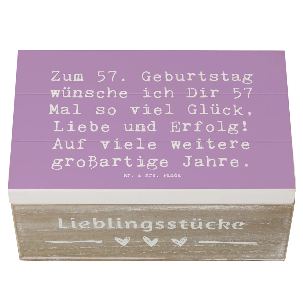Holzkiste Spruch 57. Geburtstag Glück Erinnerungsbox, Schatulle, Erinnerungskiste, XXL, Kiste, Dekokiste, Geschenkbox, Holzkiste, Aufbewahrungsbox, Schatzkiste, Truhe, Geschenkdose, Geburtstag, Geburtstagsgeschenk, Geschenk