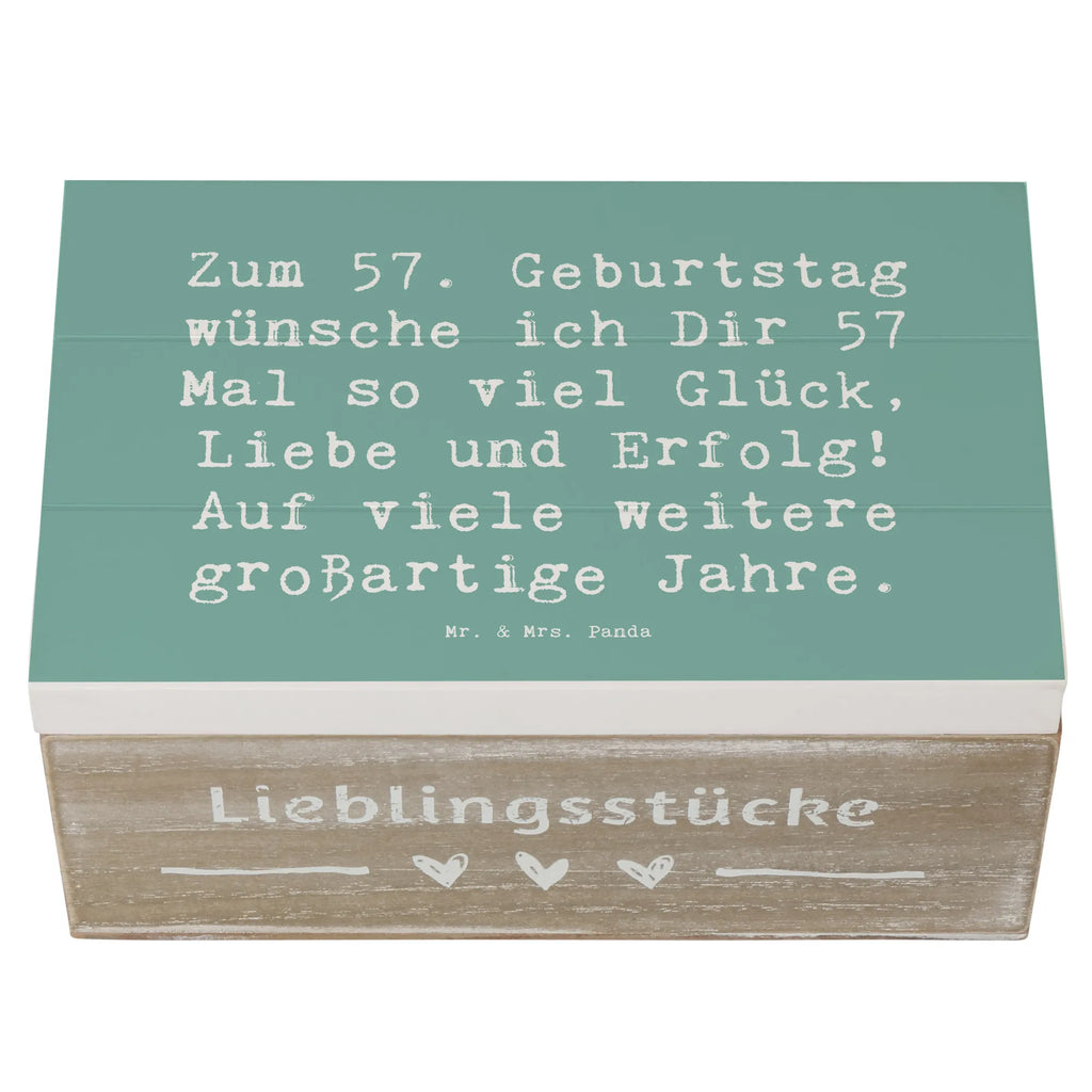 Holzkiste Spruch 57. Geburtstag Glück Erinnerungsbox, Schatulle, Erinnerungskiste, XXL, Kiste, Dekokiste, Geschenkbox, Holzkiste, Aufbewahrungsbox, Schatzkiste, Truhe, Geschenkdose, Geburtstag, Geburtstagsgeschenk, Geschenk