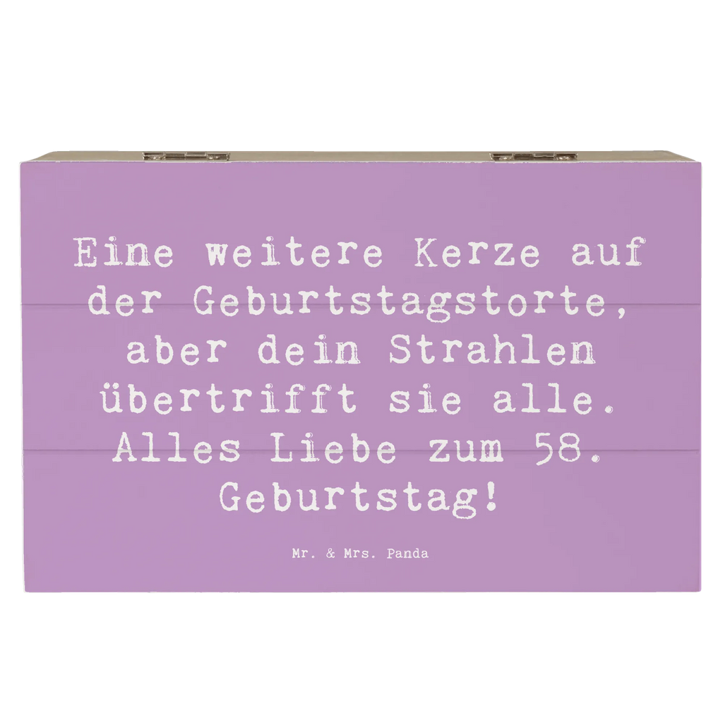 Holzkiste Spruch 58. Geburtstag Glanz Schatulle, Truhe, Dekokiste, Erinnerungskiste, Holzkiste, Schatzkiste, Erinnerungsbox, XXL, Aufbewahrungsbox, Geschenkbox, Geschenkdose, Kiste, Geburtstag, Geburtstagsgeschenk, Geschenk