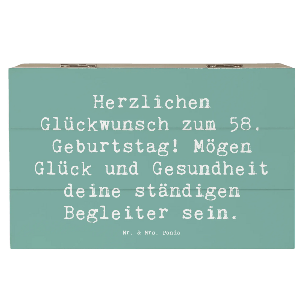 Holzkiste Spruch 58. Geburtstag Erinnerungsbox, Schatzkiste, Geschenkbox, Truhe, Holzkiste, Geschenkdose, Aufbewahrungsbox, Dekokiste, Schatulle, XXL, Erinnerungskiste, Kiste, Geburtstag, Geburtstagsgeschenk, Geschenk