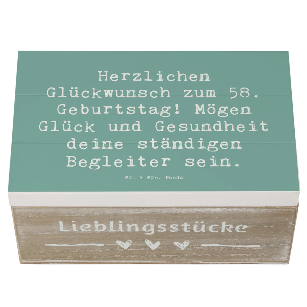 Holzkiste Spruch 58. Geburtstag Erinnerungsbox, Schatzkiste, Geschenkbox, Truhe, Holzkiste, Geschenkdose, Aufbewahrungsbox, Dekokiste, Schatulle, XXL, Erinnerungskiste, Kiste, Geburtstag, Geburtstagsgeschenk, Geschenk