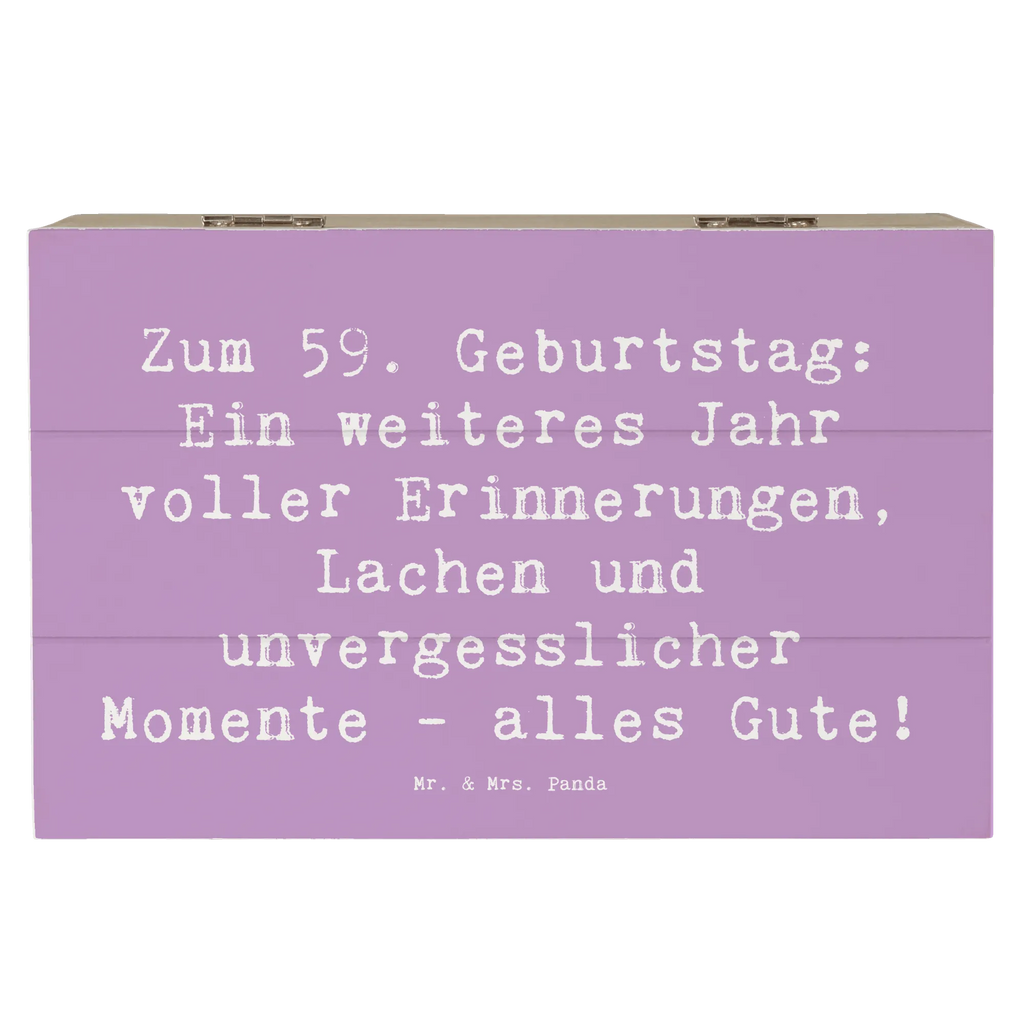 Holzkiste Spruch 59. Geburtstag XXL, Erinnerungsbox, Truhe, Geschenkbox, Schatzkiste, Erinnerungskiste, Holzkiste, Dekokiste, Schatulle, Kiste, Geschenkdose, Aufbewahrungsbox, Geburtstag, Geburtstagsgeschenk, Geschenk