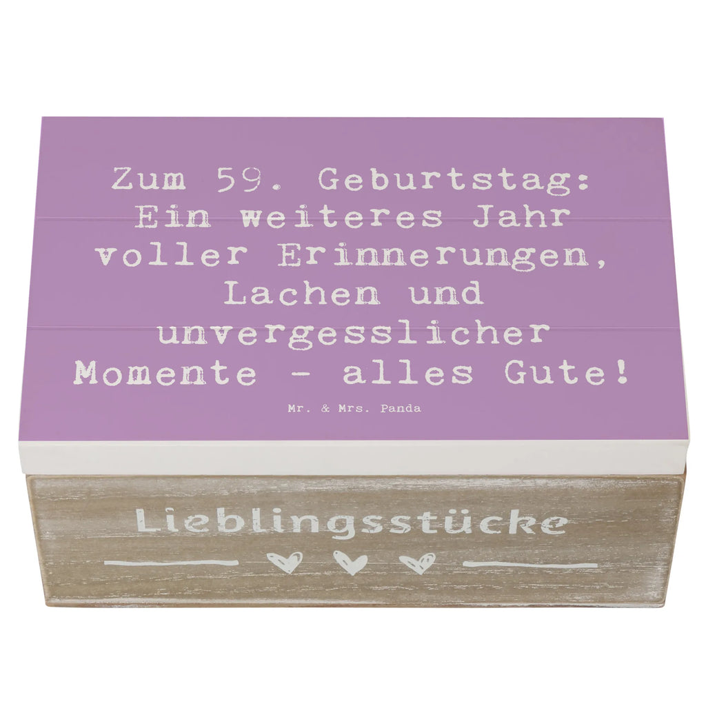 Holzkiste Spruch 59. Geburtstag XXL, Erinnerungsbox, Truhe, Geschenkbox, Schatzkiste, Erinnerungskiste, Holzkiste, Dekokiste, Schatulle, Kiste, Geschenkdose, Aufbewahrungsbox, Geburtstag, Geburtstagsgeschenk, Geschenk