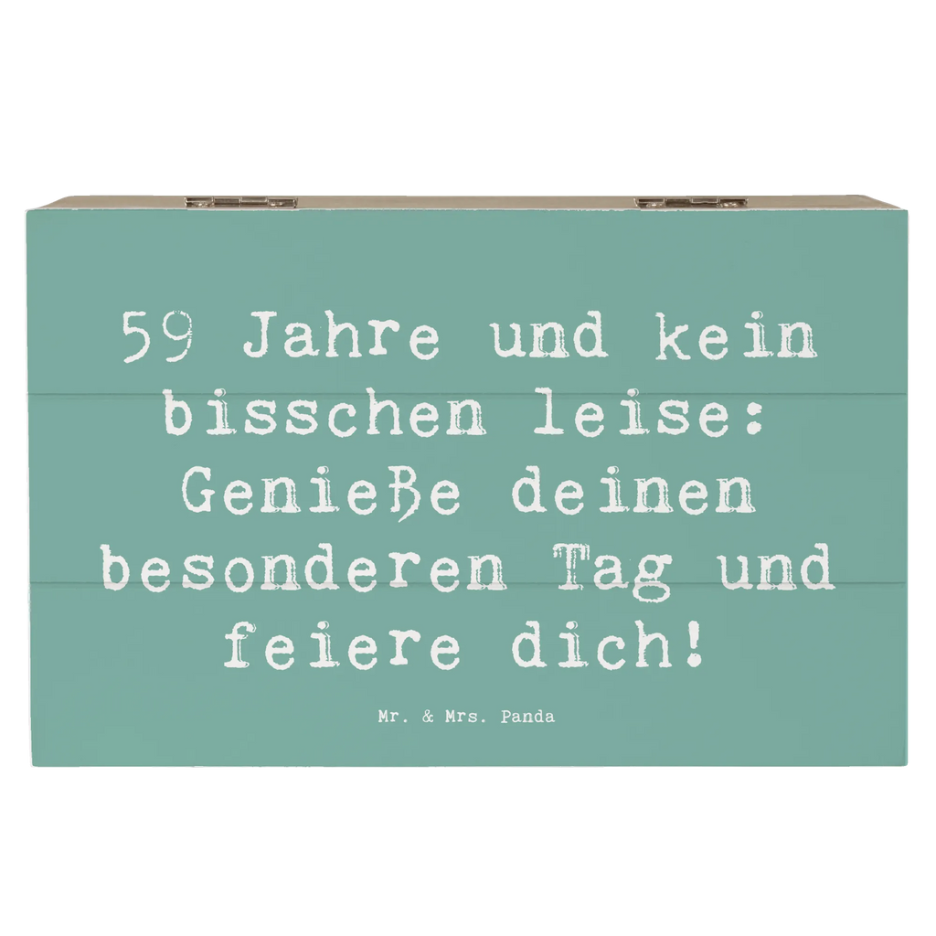 Holzkiste Spruch 59. Geburtstag Feier Aufbewahrungsbox, XXL, Erinnerungskiste, Truhe, Schatulle, Erinnerungsbox, Geschenkdose, Kiste, Dekokiste, Holzkiste, Geschenkbox, Schatzkiste, Geburtstag, Geburtstagsgeschenk, Geschenk