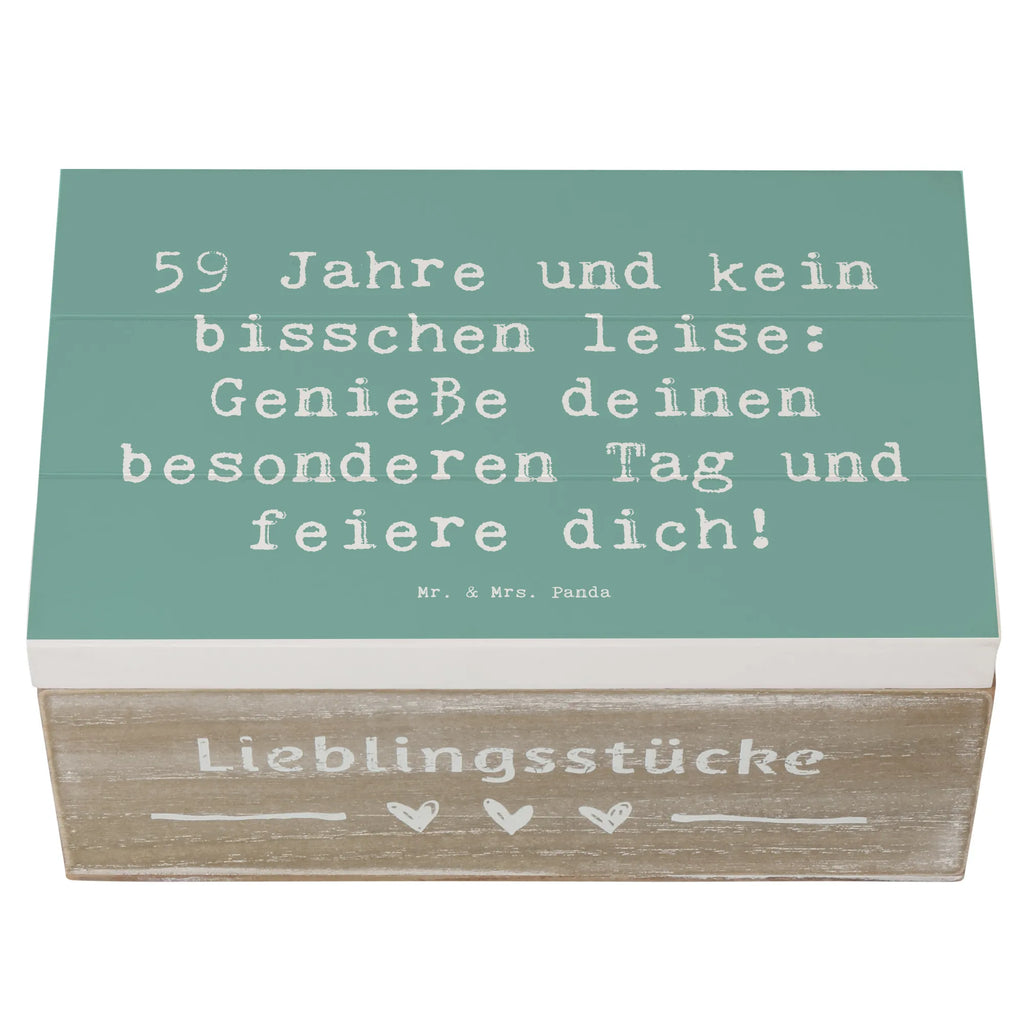 Holzkiste Spruch 59. Geburtstag Feier Aufbewahrungsbox, XXL, Erinnerungskiste, Truhe, Schatulle, Erinnerungsbox, Geschenkdose, Kiste, Dekokiste, Holzkiste, Geschenkbox, Schatzkiste, Geburtstag, Geburtstagsgeschenk, Geschenk