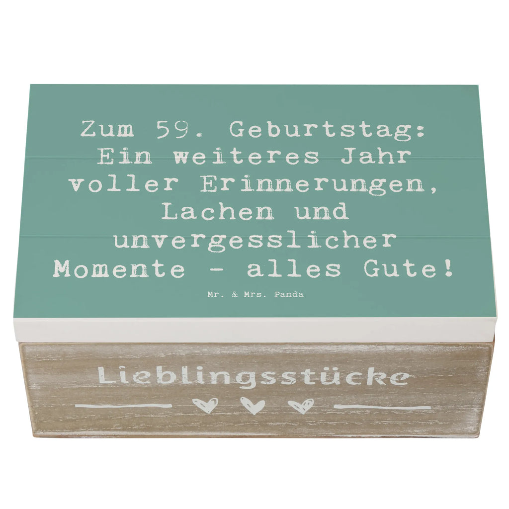 Holzkiste Spruch 59. Geburtstag XXL, Erinnerungsbox, Truhe, Geschenkbox, Schatzkiste, Erinnerungskiste, Holzkiste, Dekokiste, Schatulle, Kiste, Geschenkdose, Aufbewahrungsbox, Geburtstag, Geburtstagsgeschenk, Geschenk