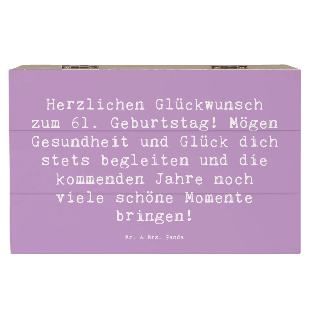 Holzkiste Spruch 61. Geburtstag Erinnerungskiste, XXL, Geschenkbox, Geschenkdose, Schatzkiste, Aufbewahrungsbox, Truhe, Holzkiste, Erinnerungsbox, Kiste, Schatulle, Dekokiste, Geburtstag, Geburtstagsgeschenk, Geschenk