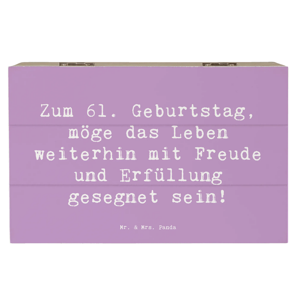Holzkiste Spruch 61. Geburtstag Freude Schatulle, Truhe, Geschenkdose, Aufbewahrungsbox, Erinnerungsbox, Erinnerungskiste, Schatzkiste, Holzkiste, Kiste, XXL, Geschenkbox, Dekokiste, Geburtstag, Geburtstagsgeschenk, Geschenk