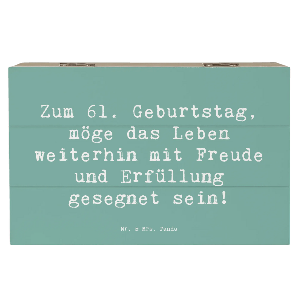Holzkiste Spruch 61. Geburtstag Freude Schatulle, Truhe, Geschenkdose, Aufbewahrungsbox, Erinnerungsbox, Erinnerungskiste, Schatzkiste, Holzkiste, Kiste, XXL, Geschenkbox, Dekokiste, Geburtstag, Geburtstagsgeschenk, Geschenk